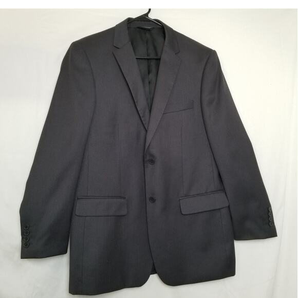 Angelo Rossi Black Hand Tailored Micro Tech Blazer Sport Coat Jacket Size 40 R - Picture 1 of 14